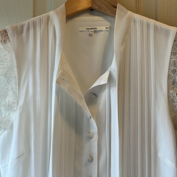 Pre-loved Tularosa Fit & Flare White Mini Dress Sz Xs - Picture 6 of 7